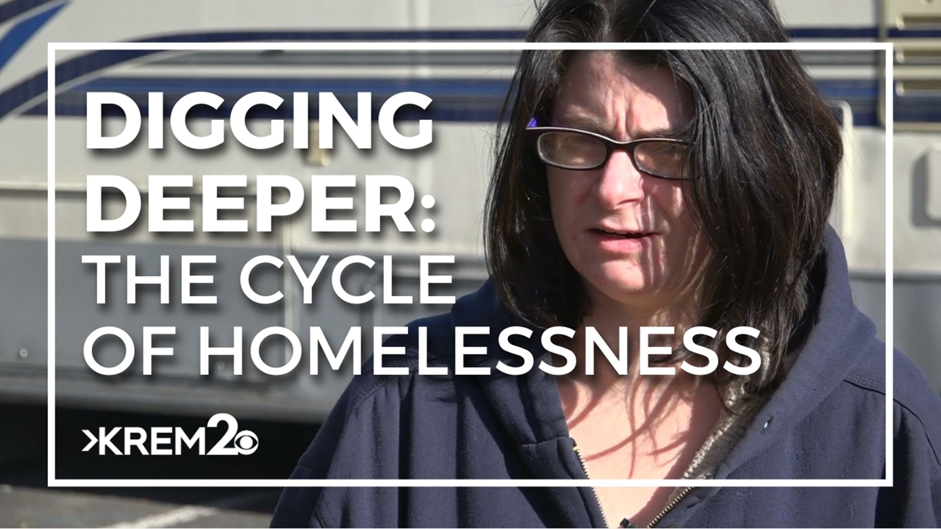 Joelle Fitzpatrick has been homeless since Summer 2022. She stayed at the I-90 homeless encampment, transitioned to Catalyst and is now back living out of her RV.