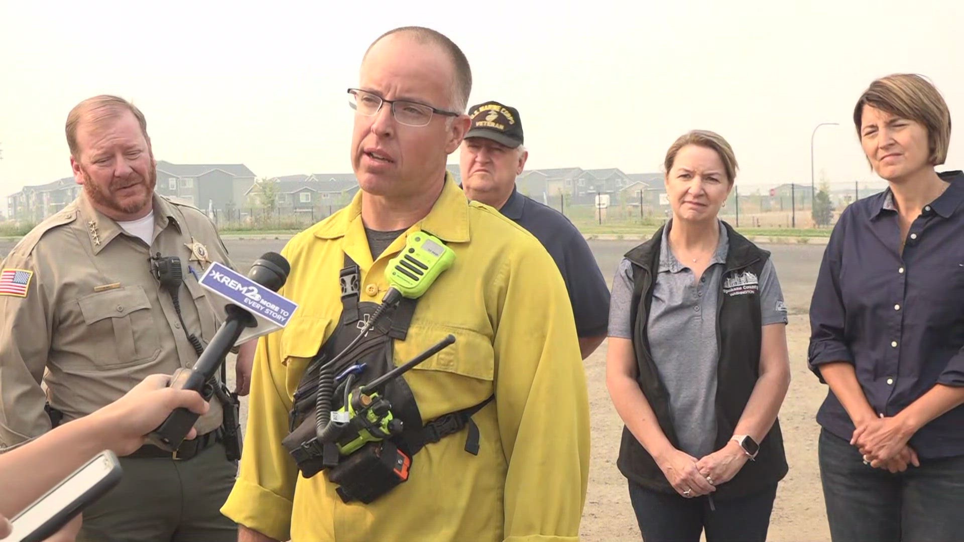 Fire officials give update on structures that were lost as well as the elementary school that is in the path of the fire.