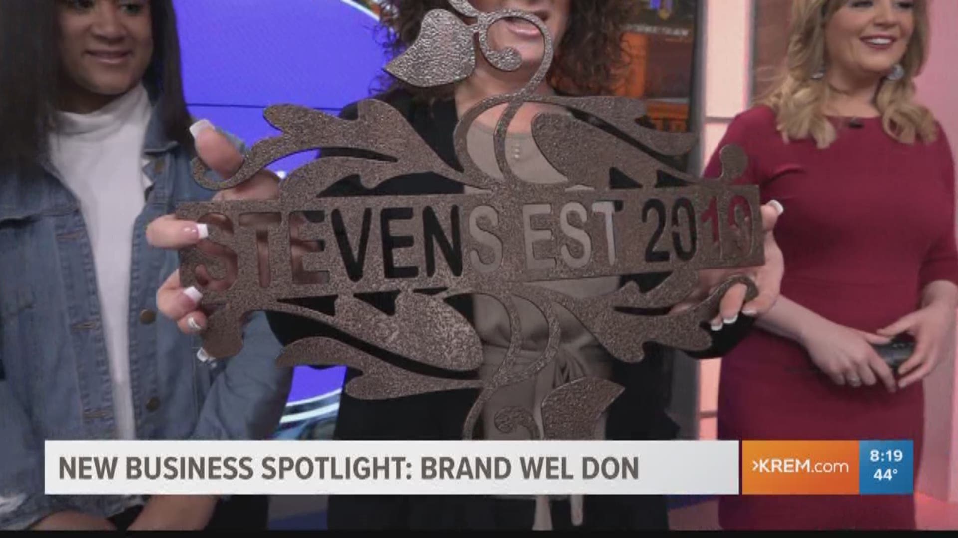 Brandon and Melissa Johnson and daughter Anamarie show KREM's Brittany Bailey and Jen York the beautiful metalwork that makes Brand Wel Don a unique new business in the Inland Northwest.