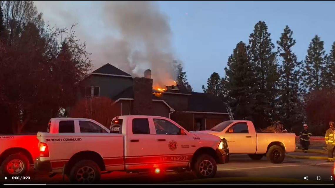 Spokane Valley Firefighters Battle House Fire In A Northwood ...