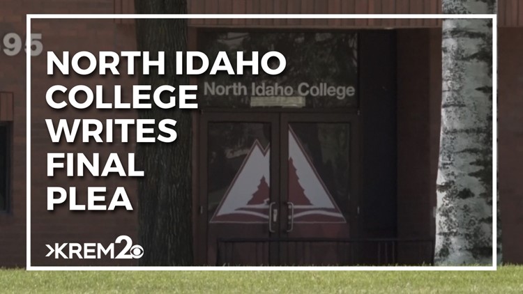 North Idaho College writes final plea