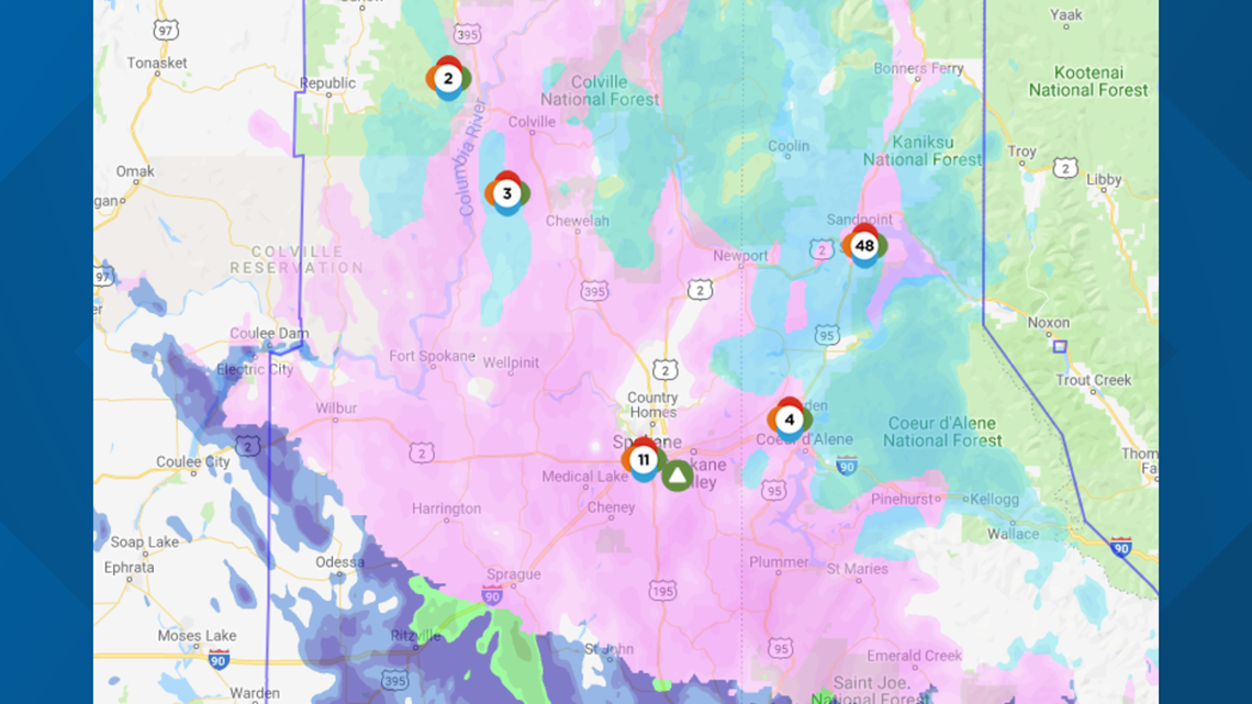 Over 2,300 Avista outages reported around the INW