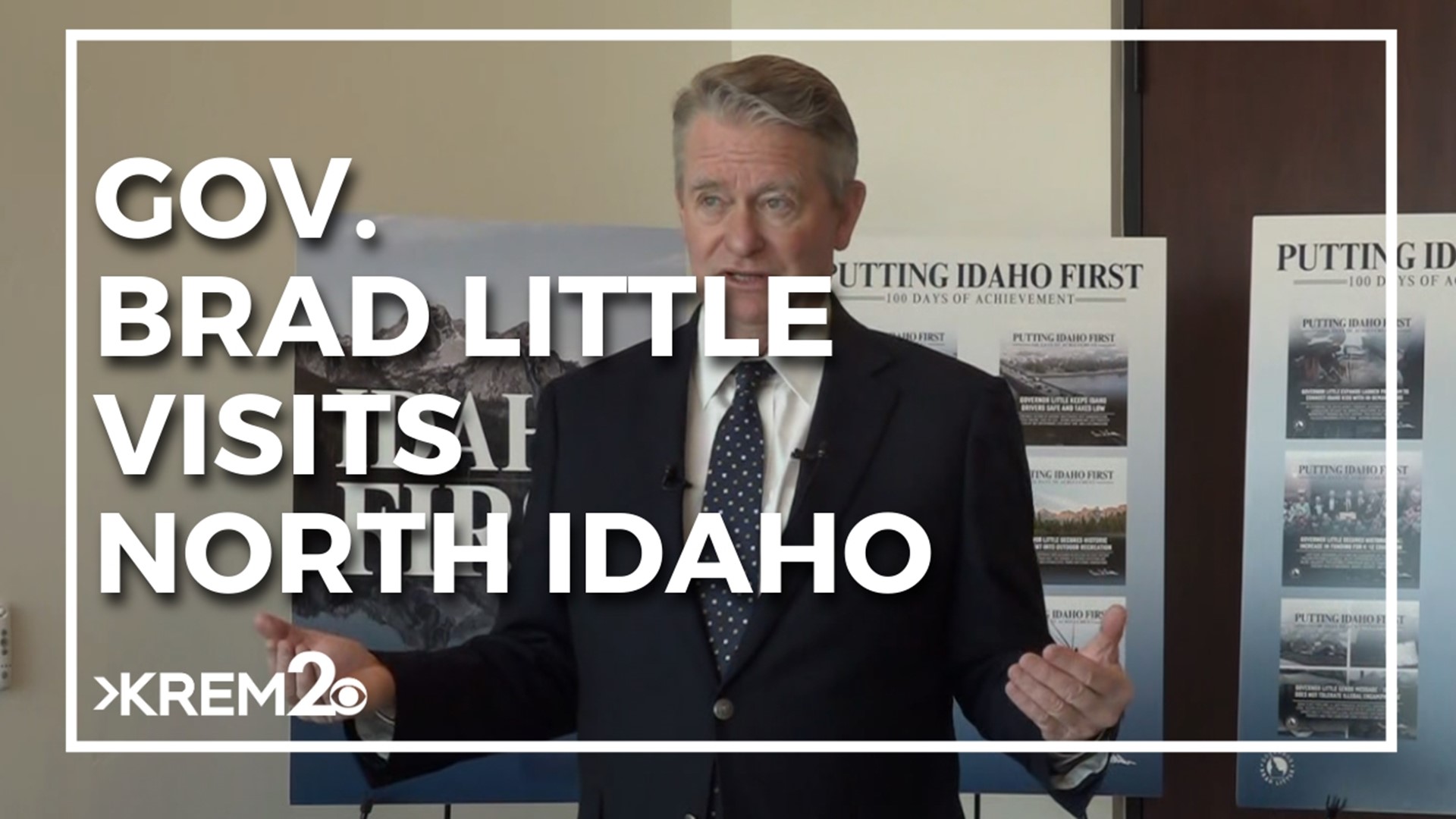 The governor was touring the state to discuss the first 100 days of the legislative session and his 'Idaho First' initiative.