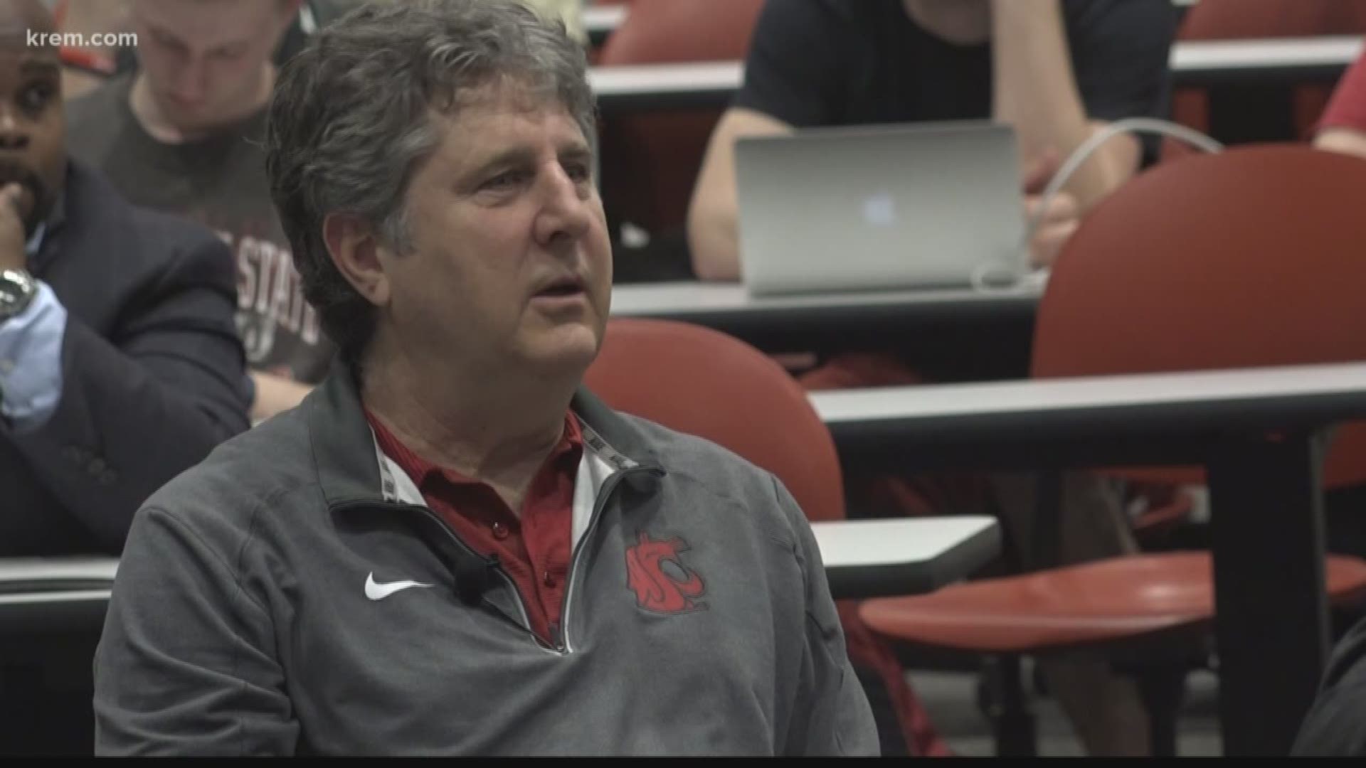 Casey Decker caught the final class of Mike Leach and former State Senator Micheal Baumgartner's Insurgent Warfare and Football Strategy class at WSU. One student who took the course said it was the "best thing to happen" at the school.