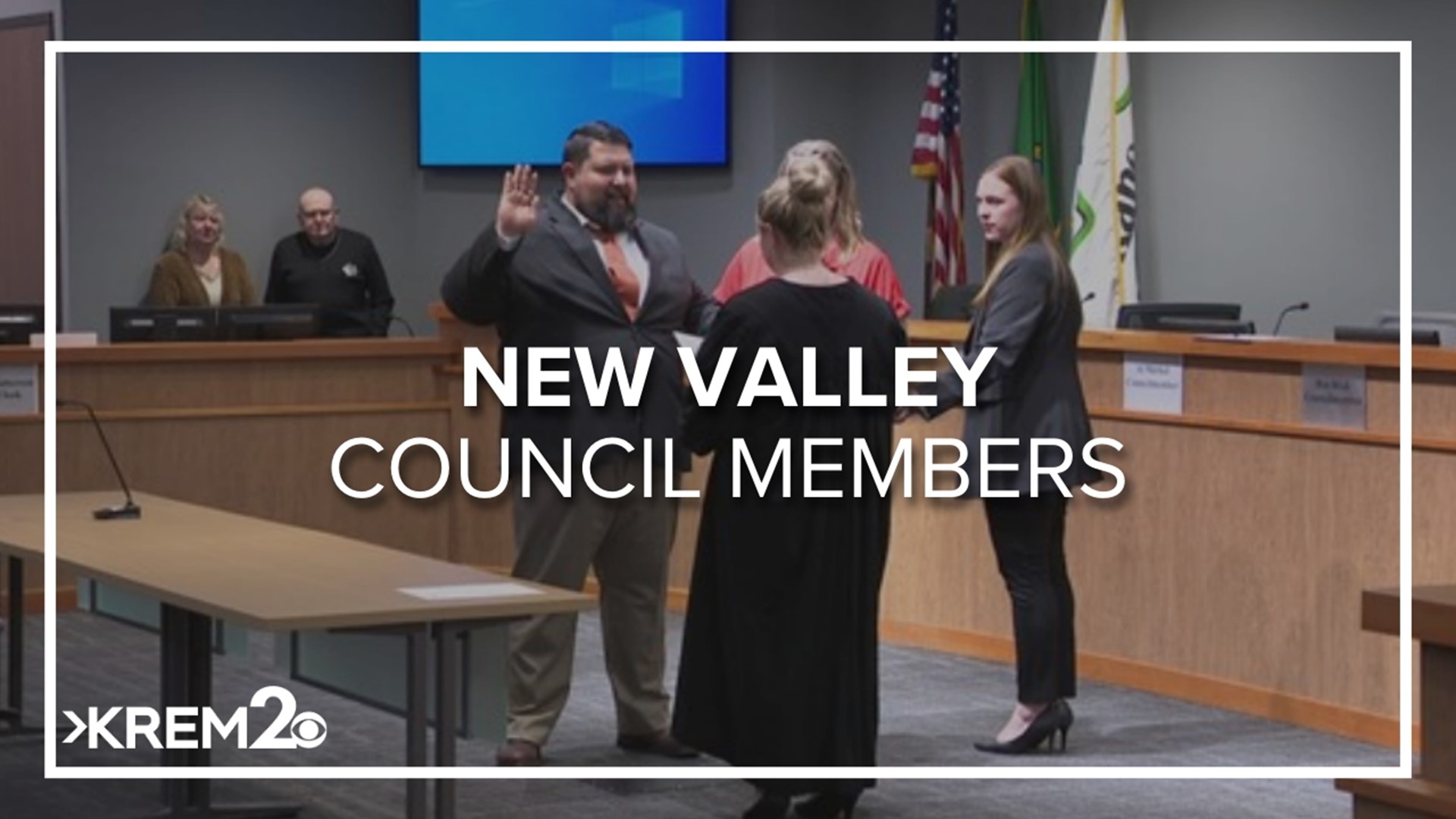 Two new council members were sworn in Tuesday night while Mayor Pam Haley received the majority vote to serve two more years.