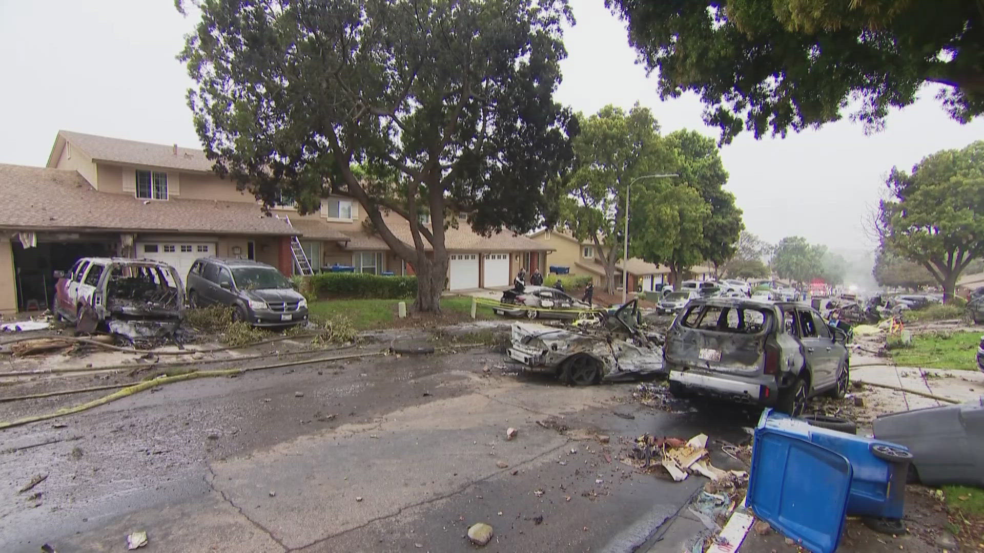 Police said a small Cessna aircraft crashed around 4 a.m. in the area of Sample and Salmon Street, just east of Interstate 15 and Aero Drive. (KFMB)