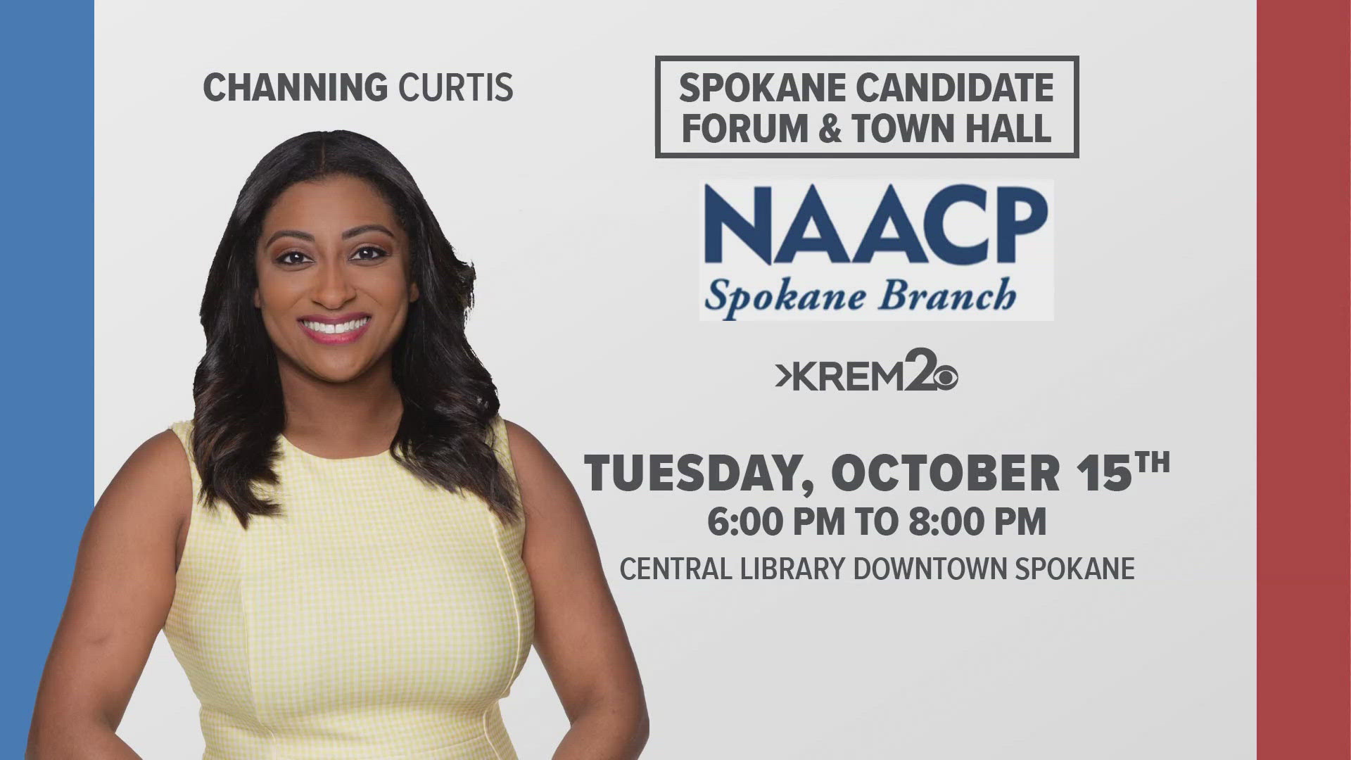 Al French and Molly Marshall will face off for county commissioner and Carmela Conroy and Natasha Hill will participate in the town hall discussion.