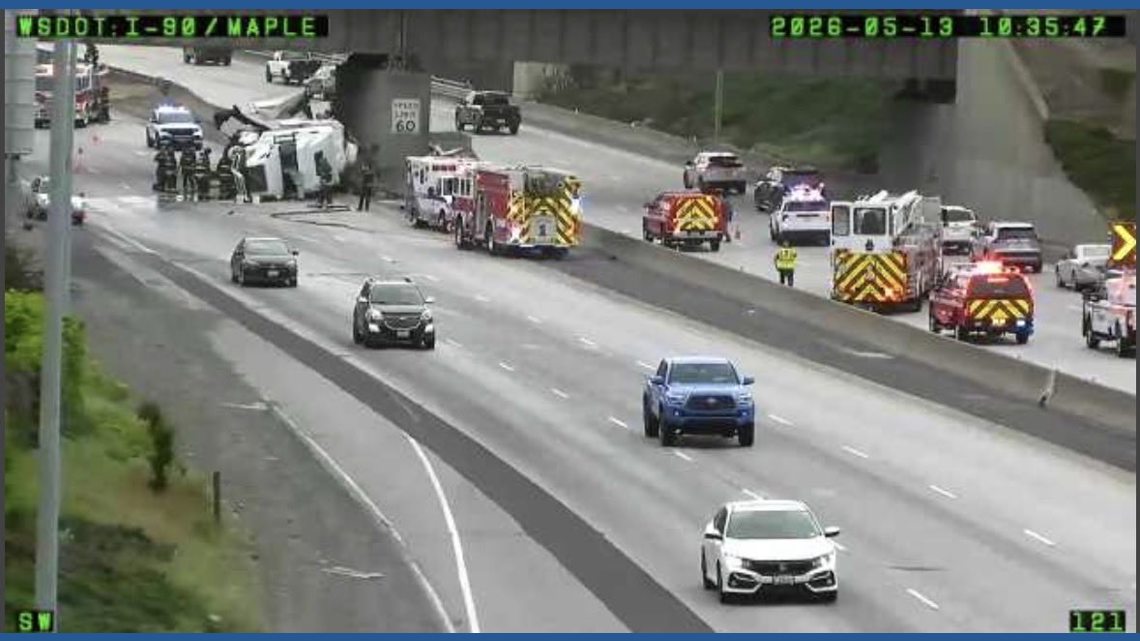 Traffic Alert: One lane of I-90 near Latah Creek Bridge blocked after ...