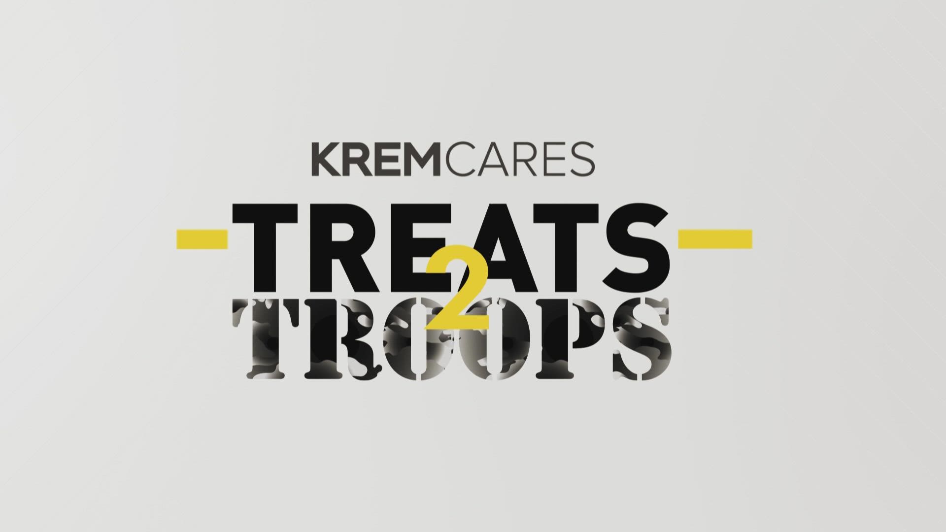 KREM Cares Treats 2 Troops is accepting donations now through October 31. Donations can be dropped at any Washington Trust Bank and will be sent to service members.