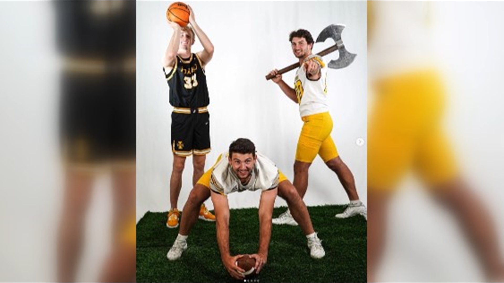 Idaho football teammates and twin brothers Hayden and Hogan Hatten live in a house with their cousin Jack who is on the basketball team.