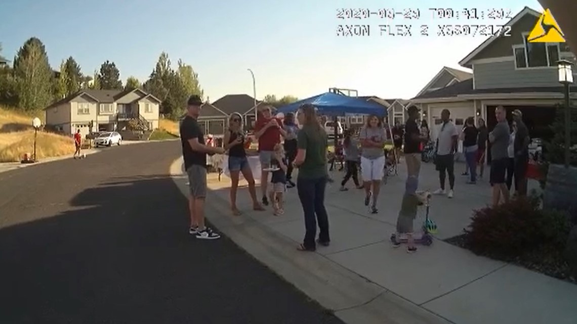 Body cam footage shows Pullman officer responding to party