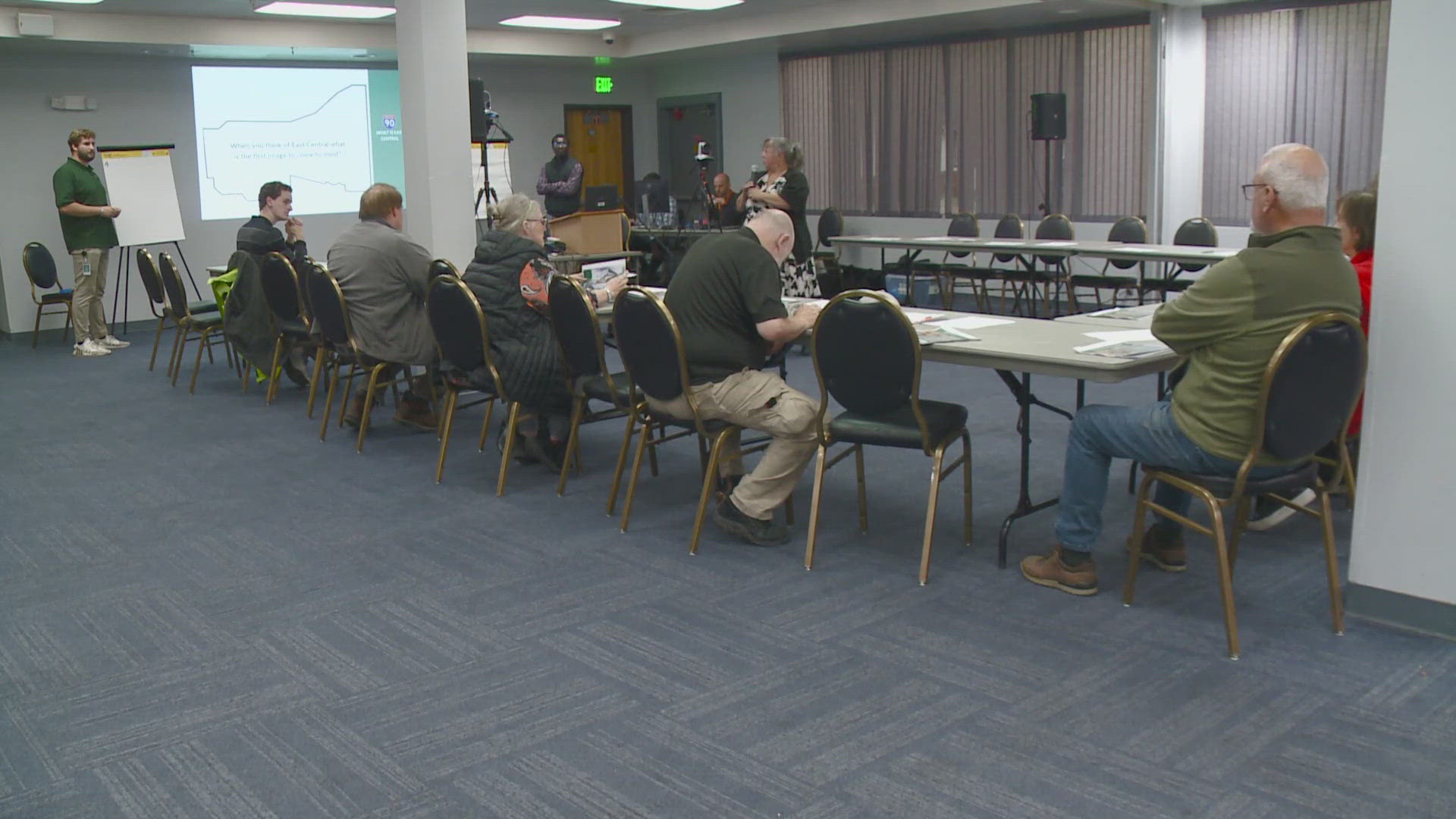 The meeting was held to talk about the latest on the North Spokane Corridor.