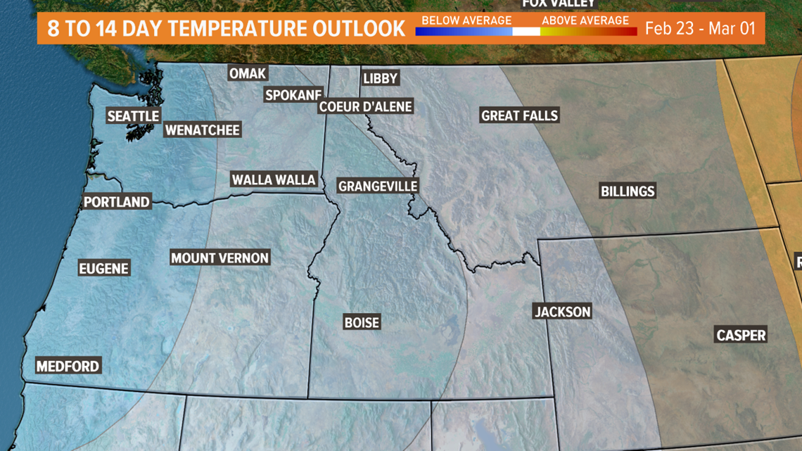 When will it get warm again in Spokane, Inland Northwest?