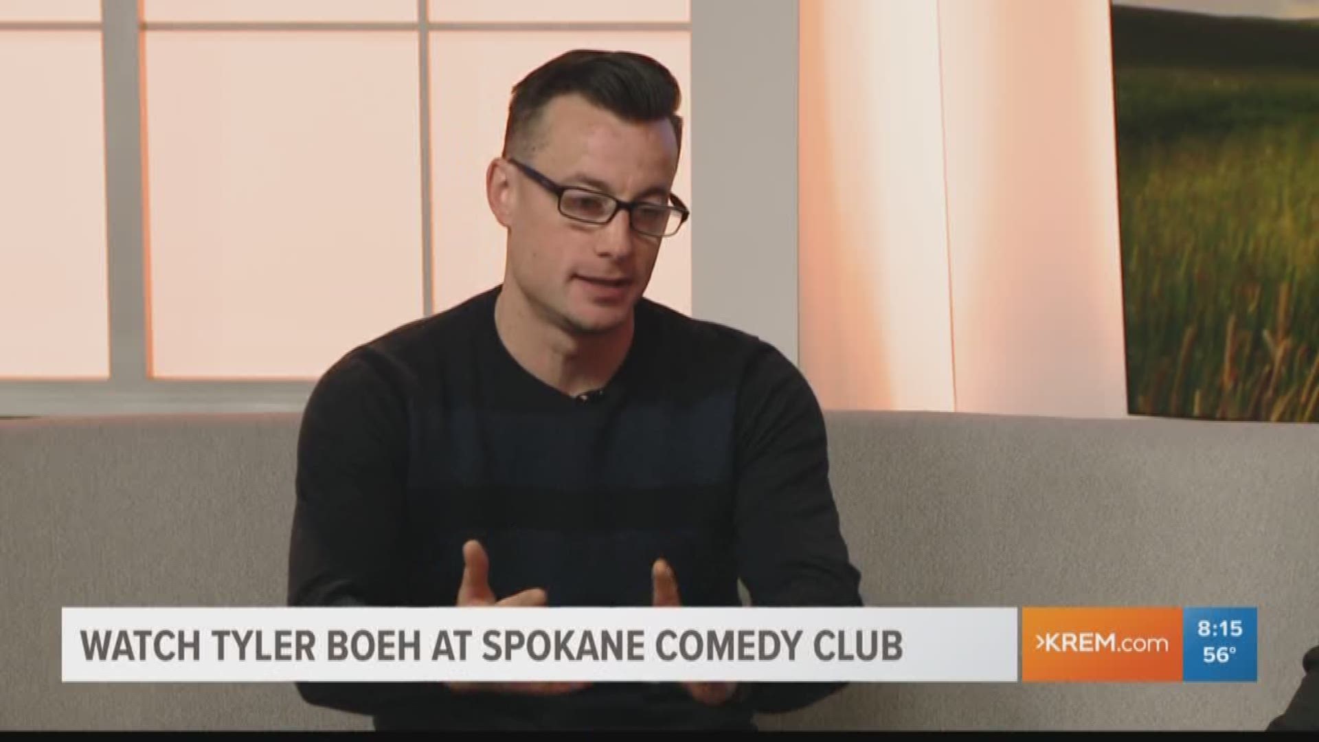 Comedian Tyler Boeh gives KREM's Taylor Viydo and Jen York a preview of this weekend's shows at Spokane Comedy Club.