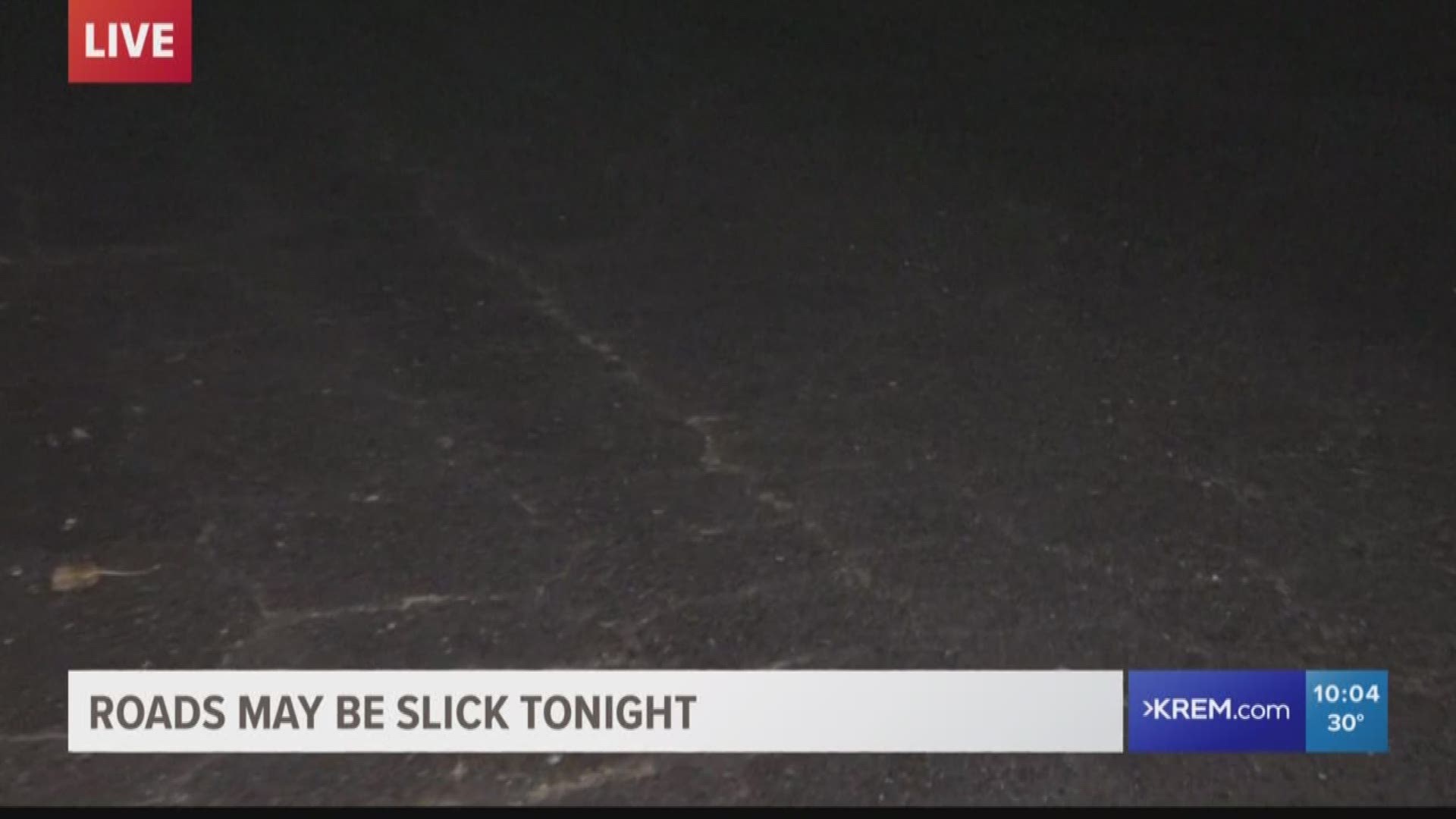 Slick road conditions after first snowfall of the season