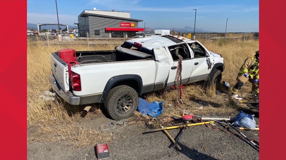 I-90 near Liberty Lake reopens after truck carrying excavator rolled ...