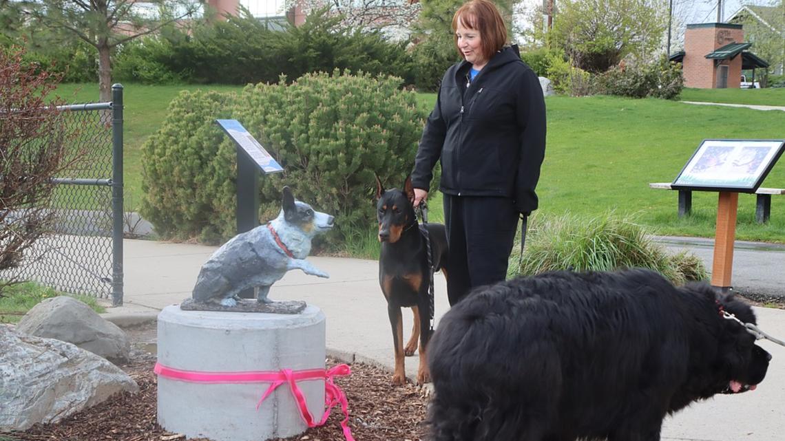 'Get excited': Statue of fictional dog inspiring Coeur d'Alene students to explore reading