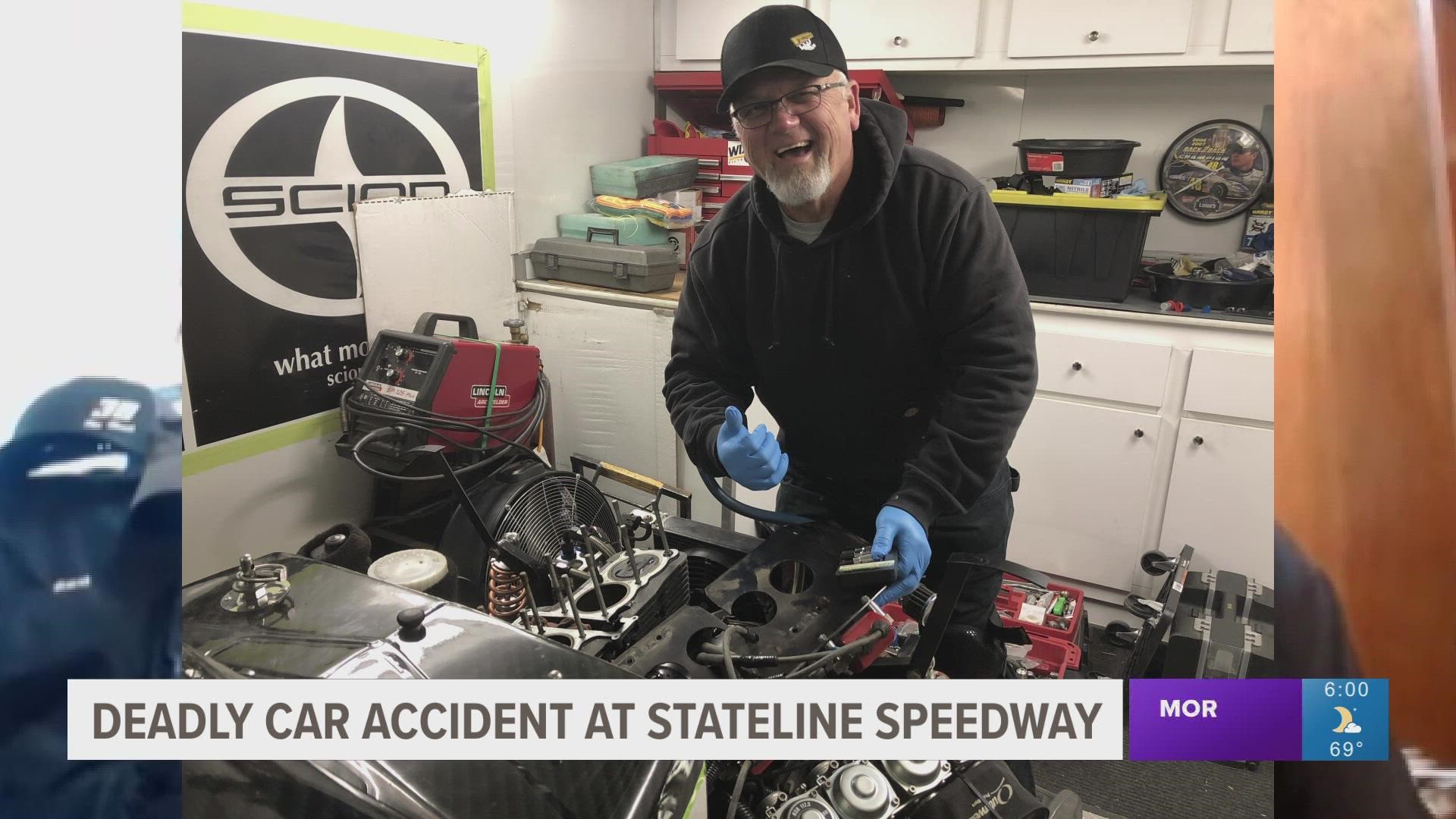 According to Stateline Speedway's Facebook page, Eldredge died Sunday after a crash that occurred at the track on Saturday.