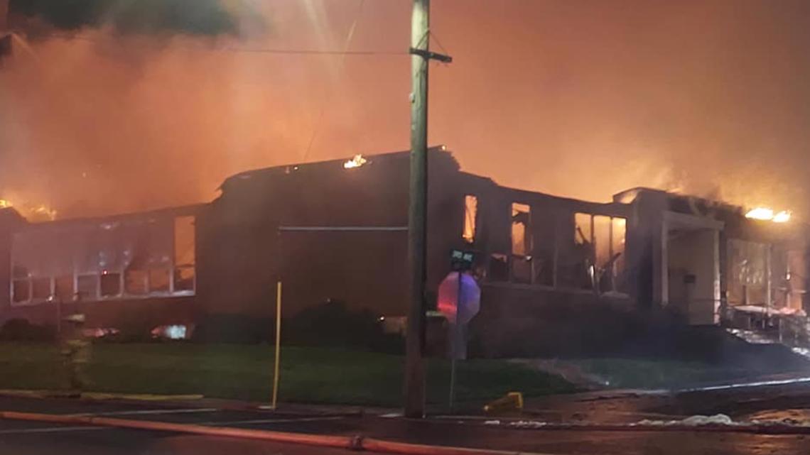 Almira Middle School destroyed in fire following power outage