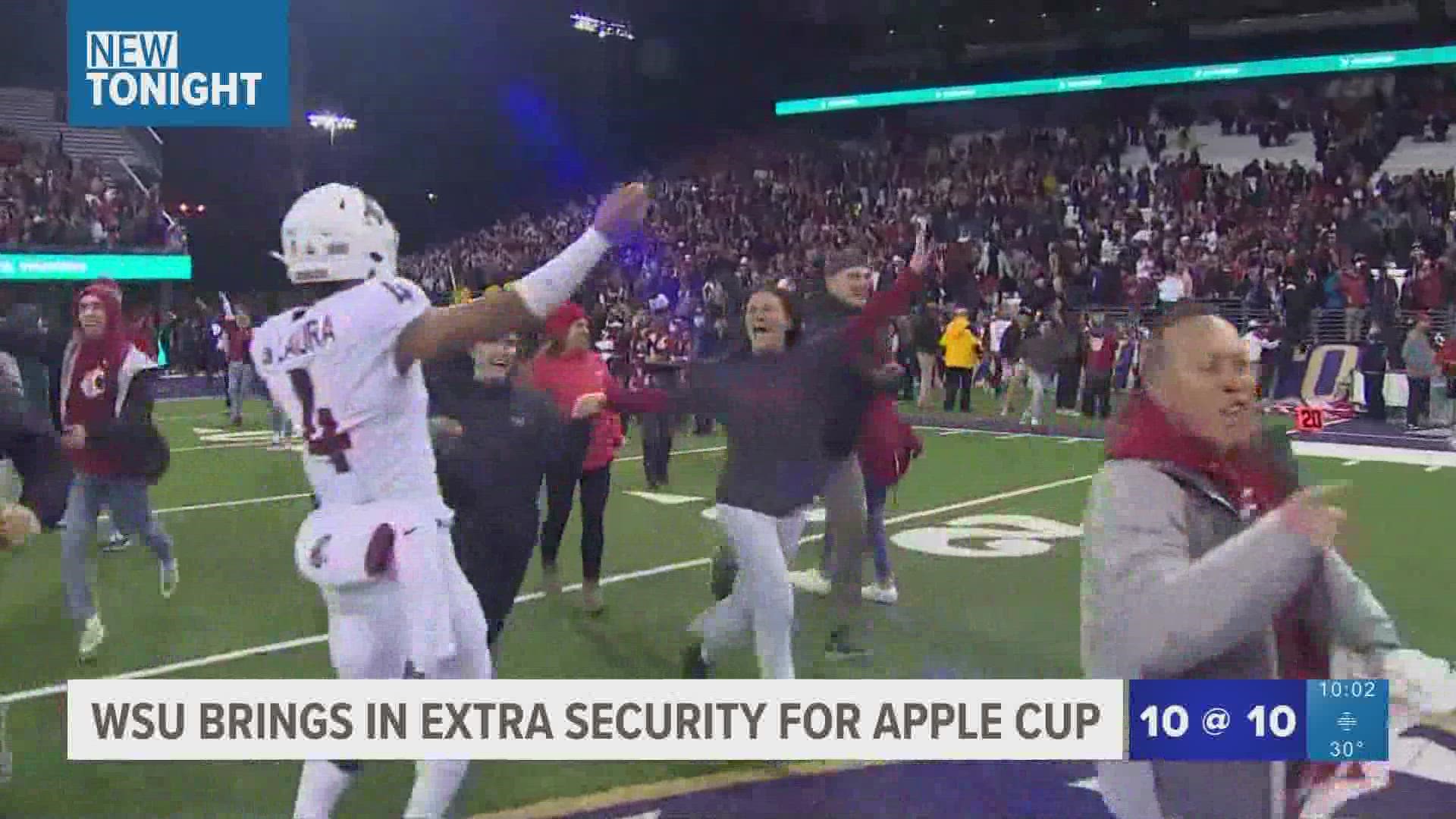 Washington State University says they will be bringing additional resources for the Apple Cup. The game returns to Pullman for the first time since 2018.