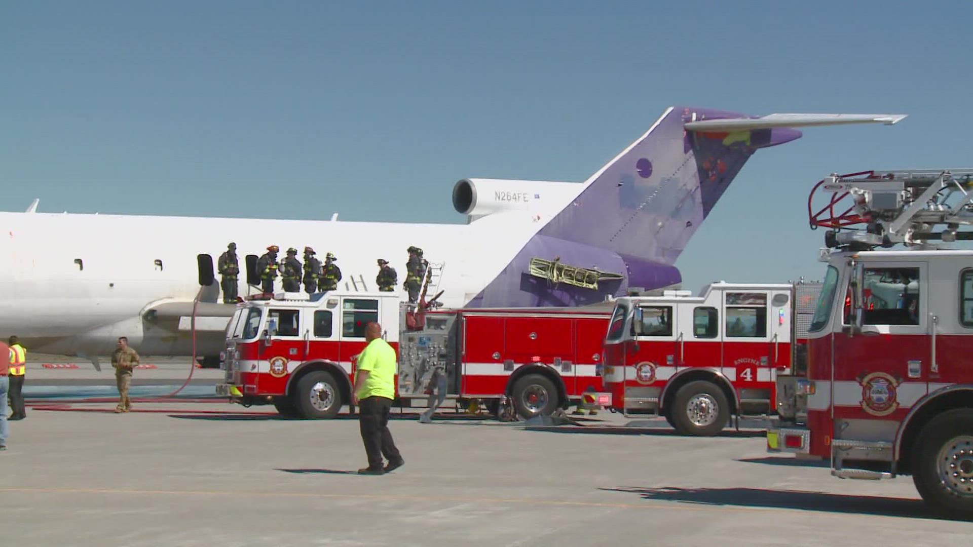 The goal was to give the airport's first responders an opportunity to practice their emergency response plan.