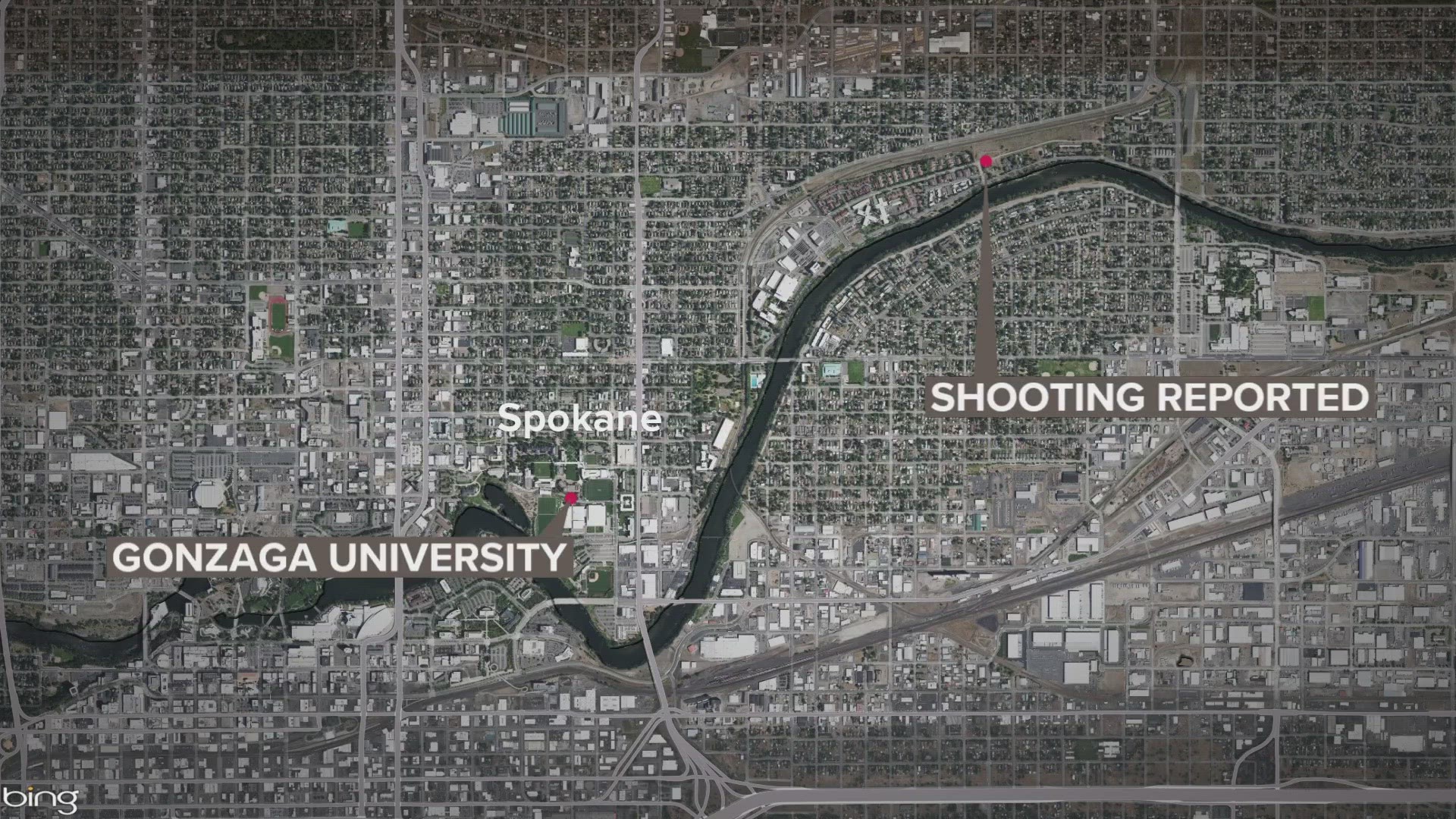 Spokane police searching for shooting suspect 3.5 miles east of Gonzaga