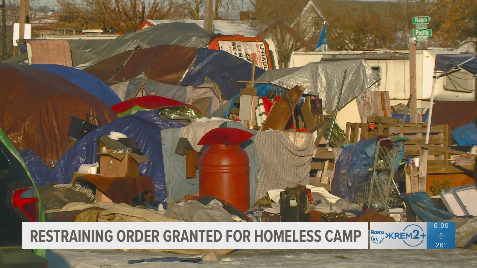 U.S. District Court Judge Stanley Bastian granted the restraining order requested by Jewels Helping Hands, residents of the camp and Disability Rights Washington.