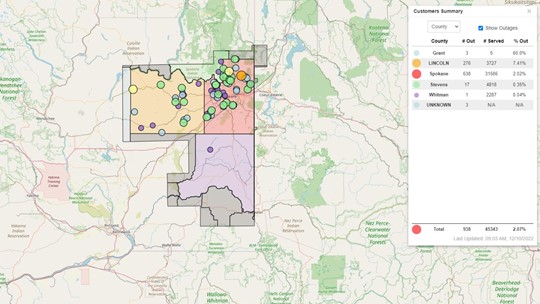 power outages in Spokane due to winter storm | krem.com