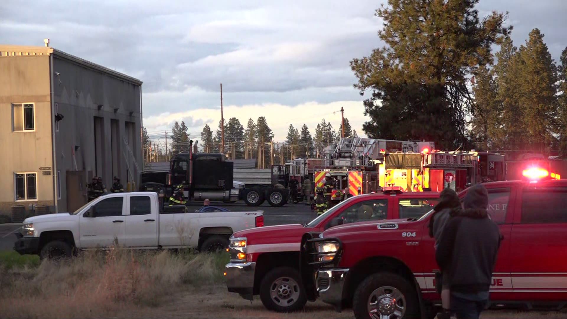 County Crews Responding To Fire At Local Construction Company | Krem.com