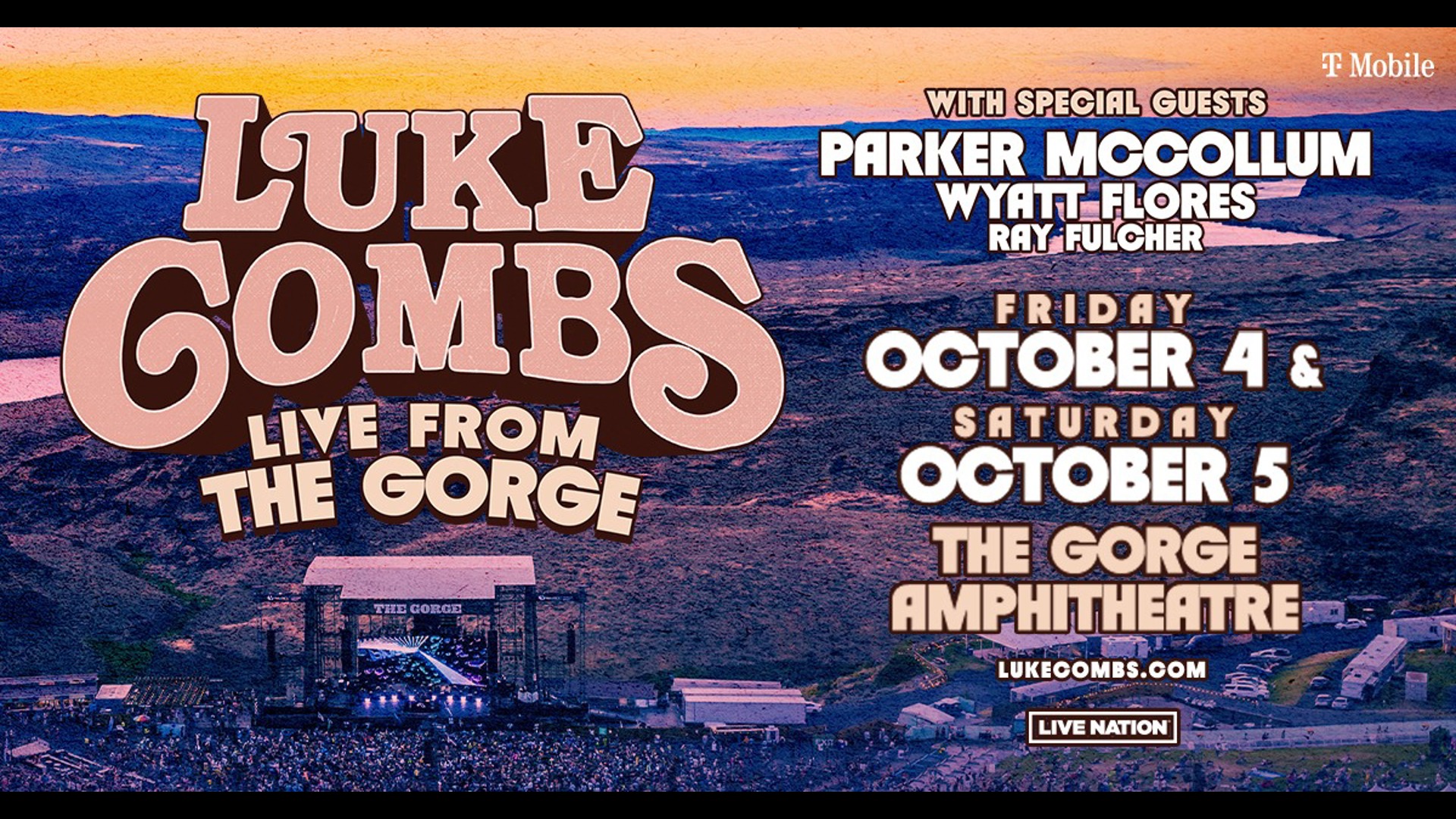 Luke Combs performing at Amphitheater this fall