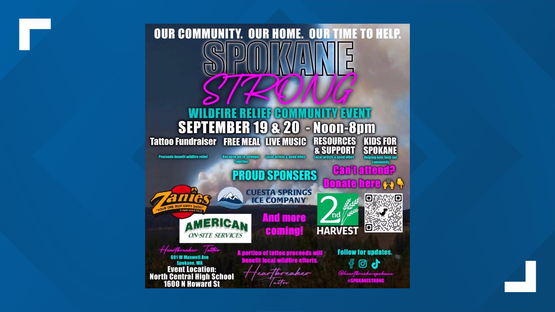 Heartbreaker Tattoo to host Spokane Strong, wildfire relief and recovery event, Sept. 19-20