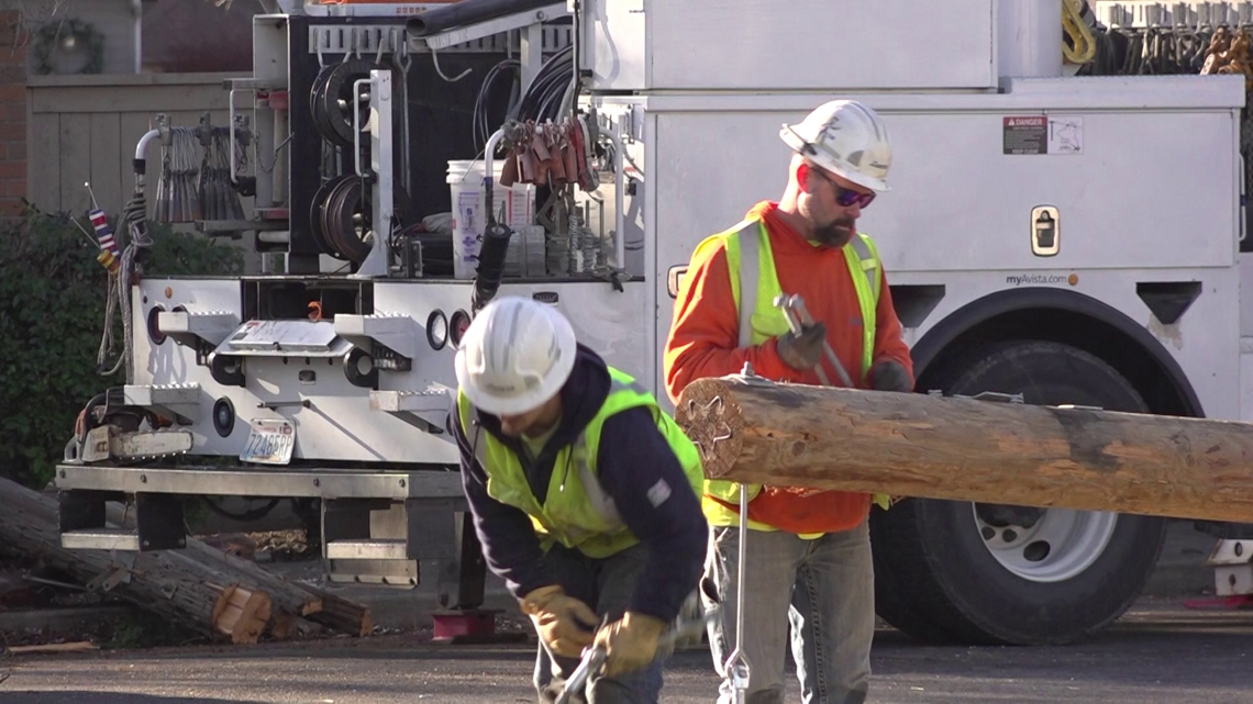 Avista restores power to 86% of customers, though some in North Idaho may be without power through the weekend