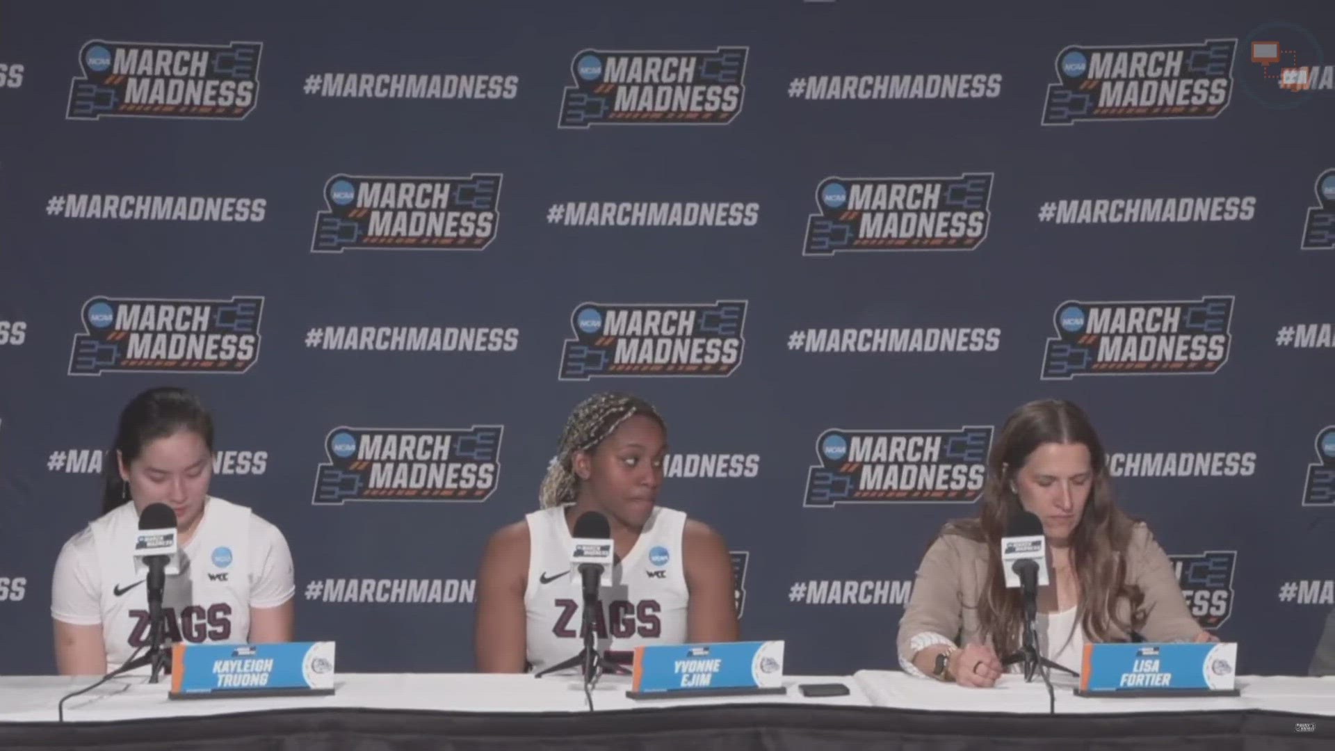 The Gonzaga women talk about their first-round victory over UC Irvine in the NCAA Tournament