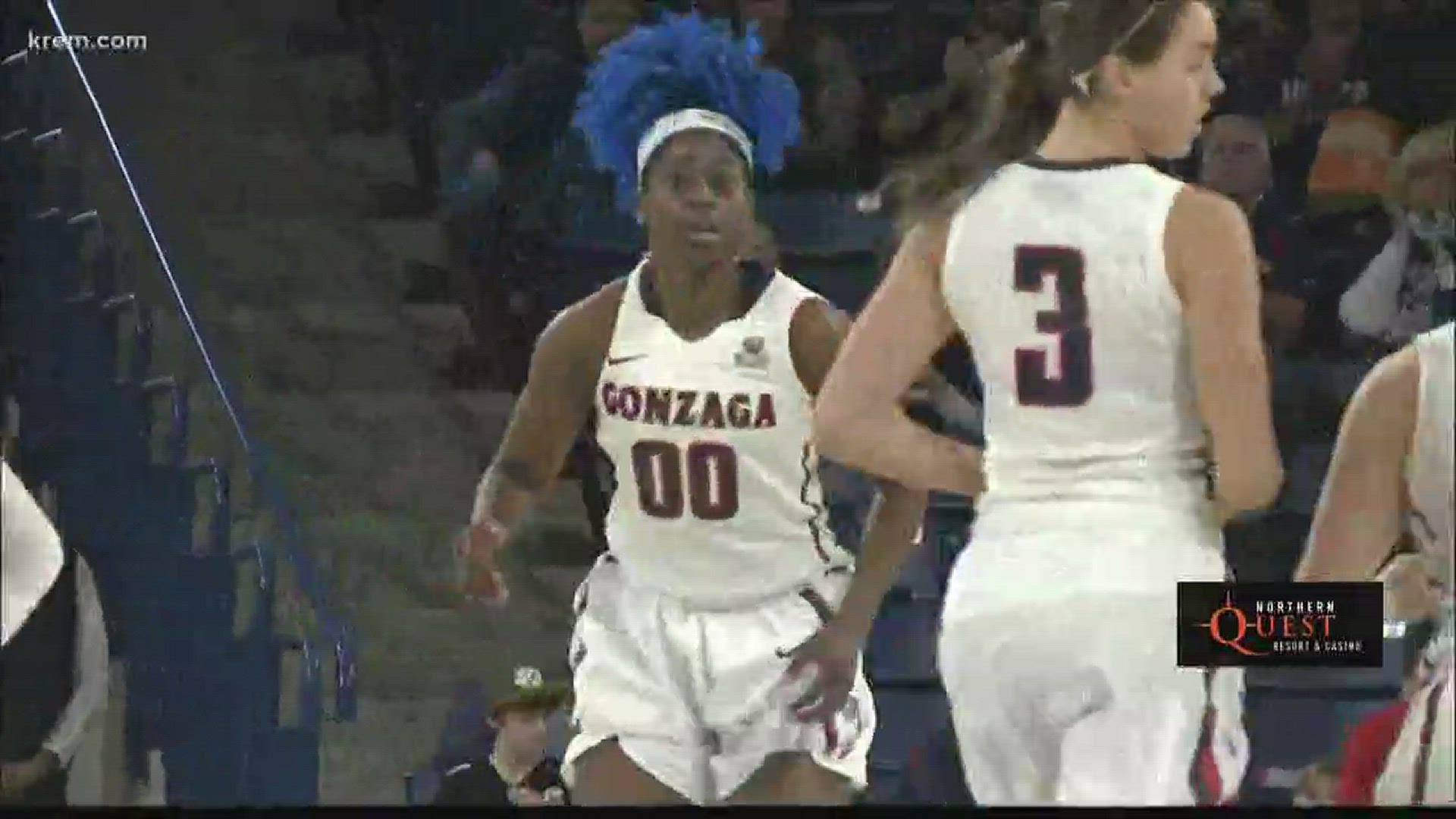Jill Barta returned to action as Gonzaga gets the 97-74 win against Saint Francis.