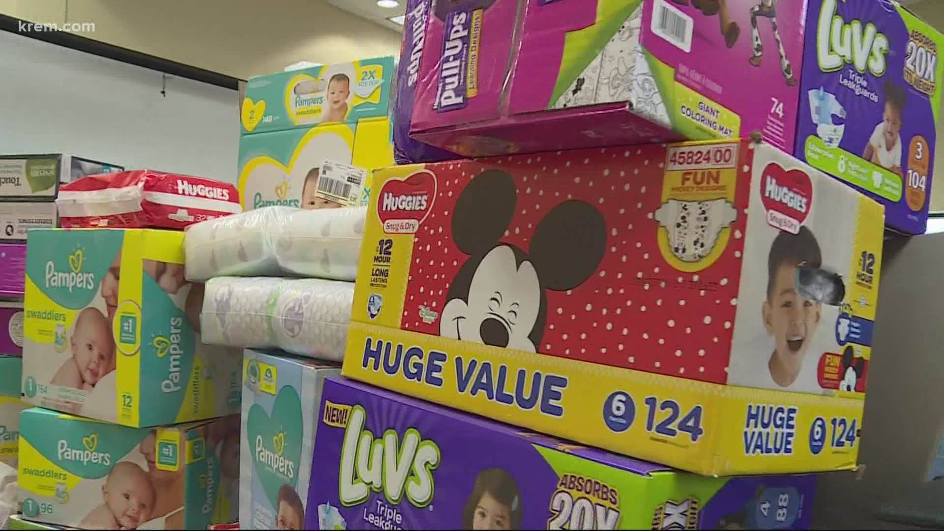 The 2020 KREM Cares Diaper Drive was canceled because of the coronavirus. The annual tradition is back this year to support local families and children.