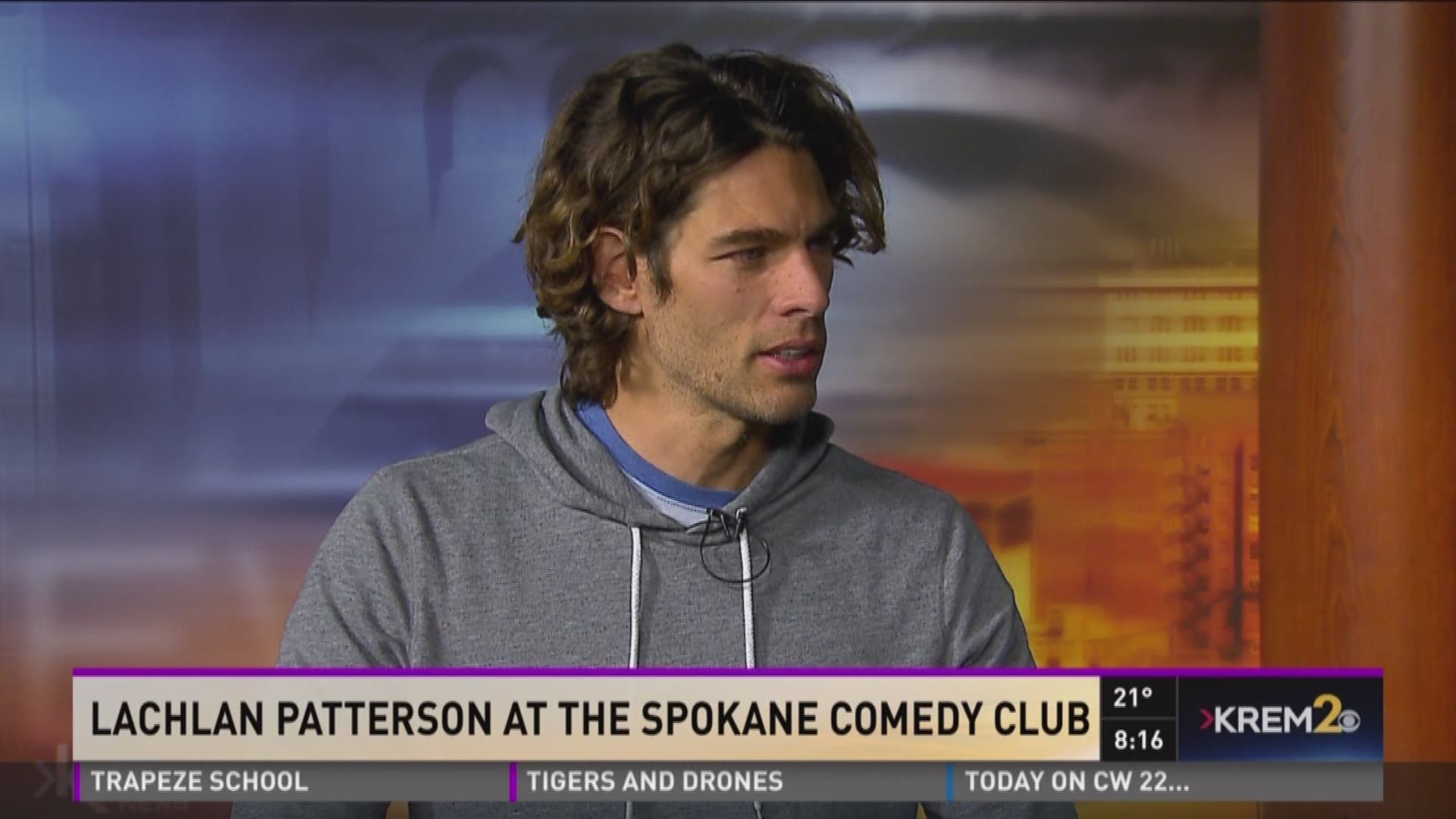 Comedian Lachlan Patterson at the Spokane Comedy Club