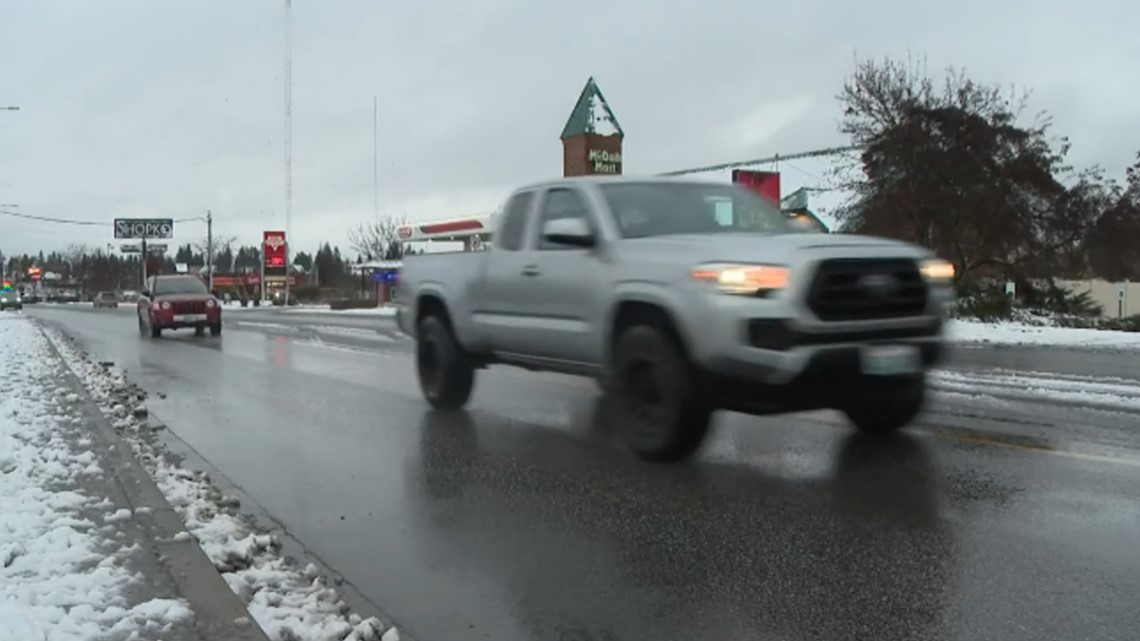 First Spokane snowfall in 2024 brings split experiences in the city