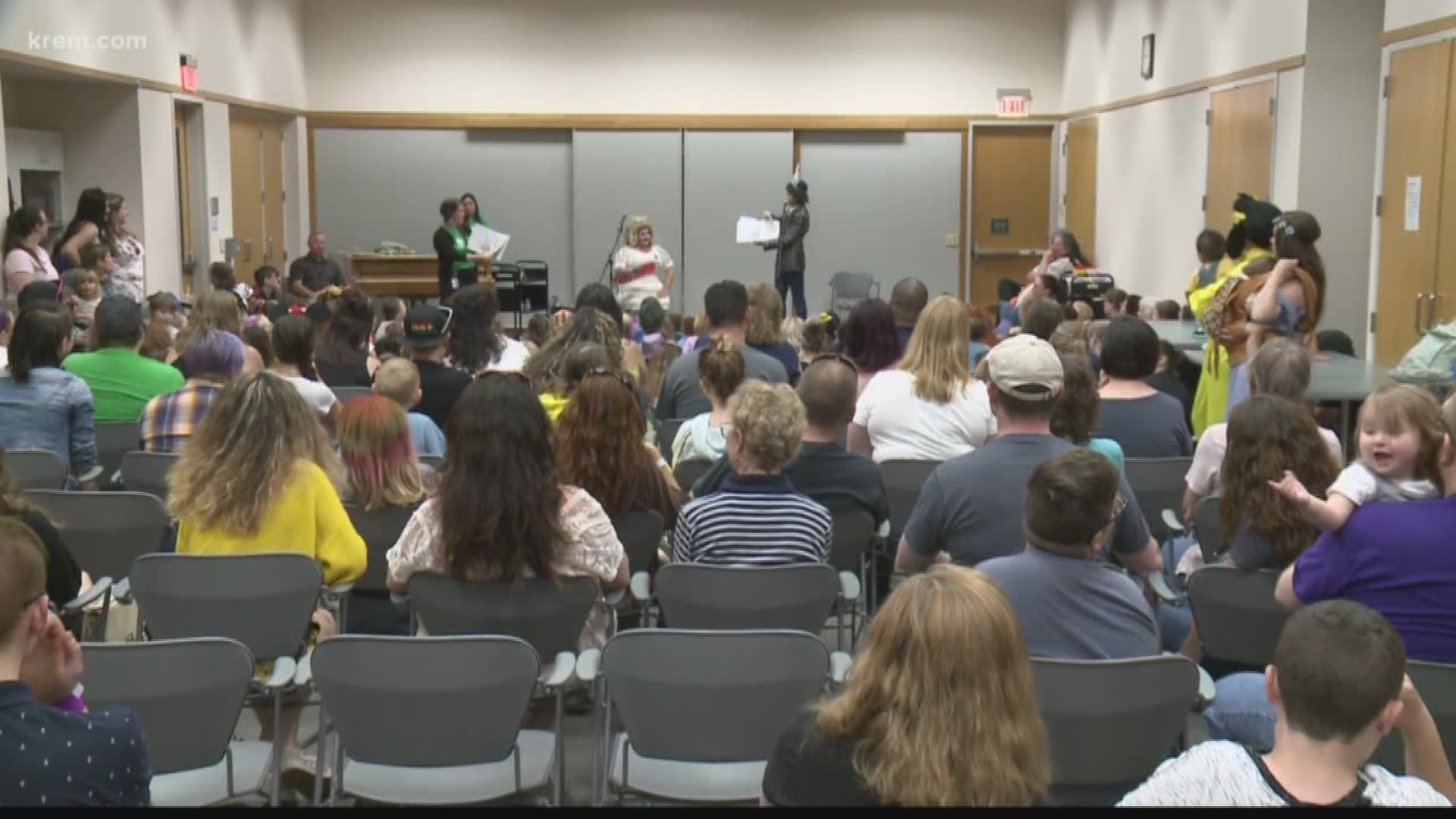 The second Drag Queen Story Hour at the Spokane Public Library again drew supporters and protesters at the weekend event.