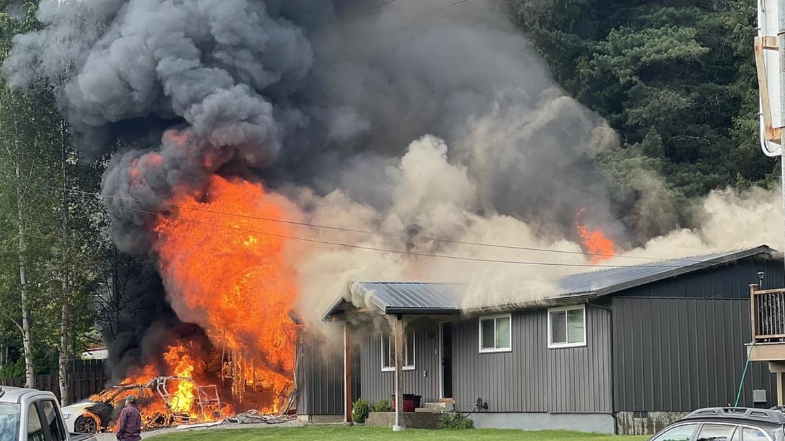Fire destroys garage, damages house in Osburn, Idaho