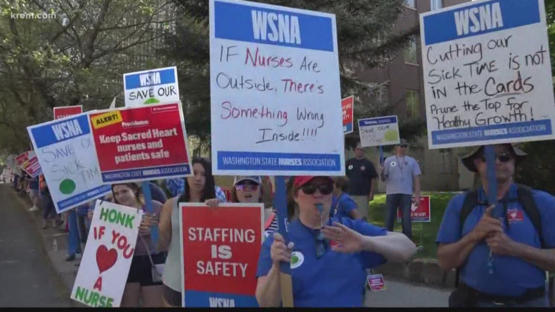 The Washington State Nurses Association and Sacred Heart met on Dec. 11, but didn't reach an agreement.