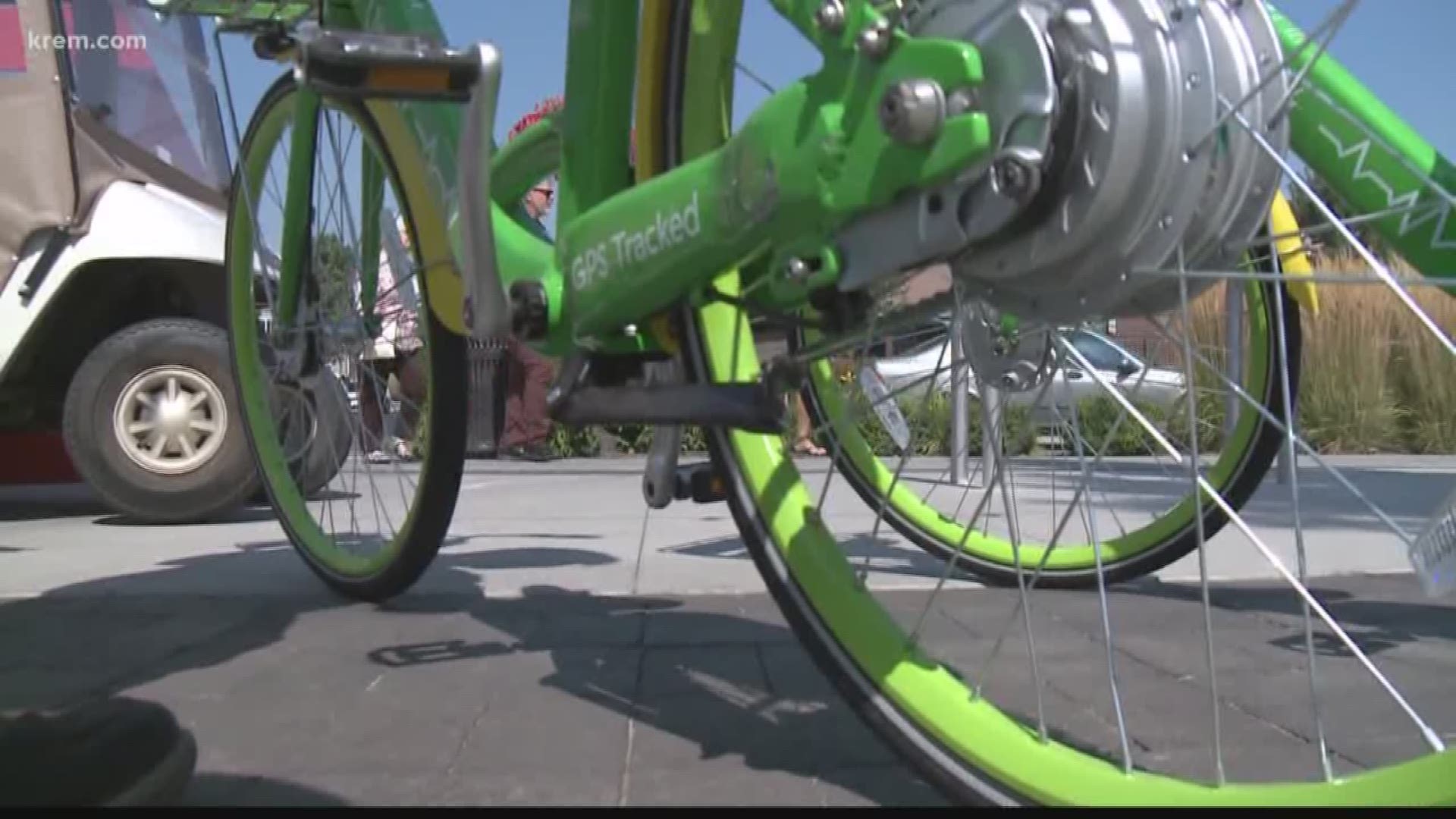 KREM Reporter Tim Pham spoke with Lime Bike users and city officials about a rule prohibiting people from riding the bikes and scooters on downtown sidewalks.