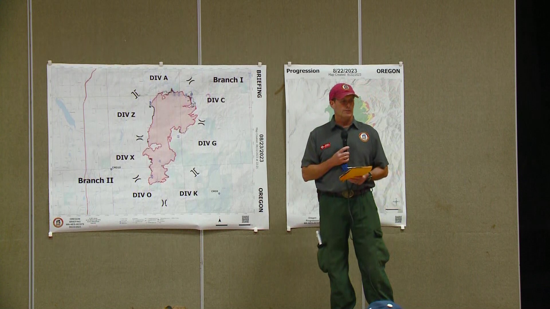 Local leaders update the community on the latest efforts to fight the Oregon Road wildfire