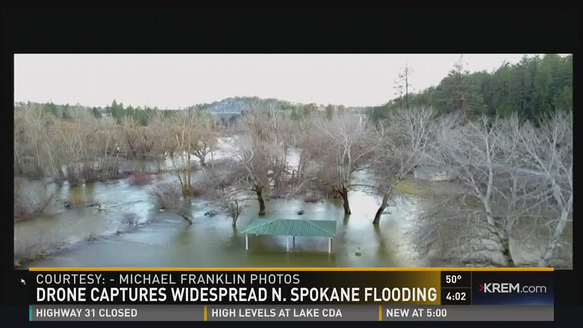 Drone video shows wide spread flooding in north Spokane Co. | krem.com