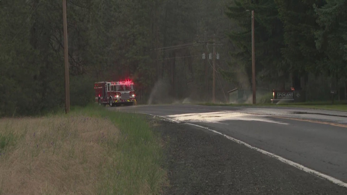 Spokane Fire Department responds to two fires near Memorial Gardens