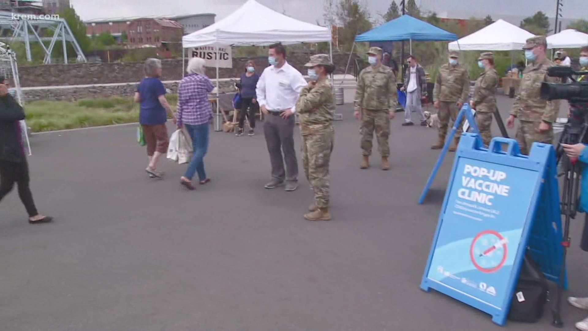 Albertson's sent over 100 vaccines to the pop-up clinic to get as many people vaccinated as possible.