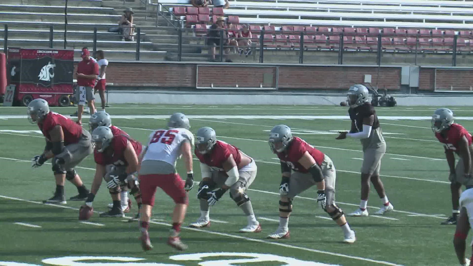 Quarterback Cameron Ward led an impressive, up-tempo two minute touchdown drive to highlight the Cougs' scrimmage.