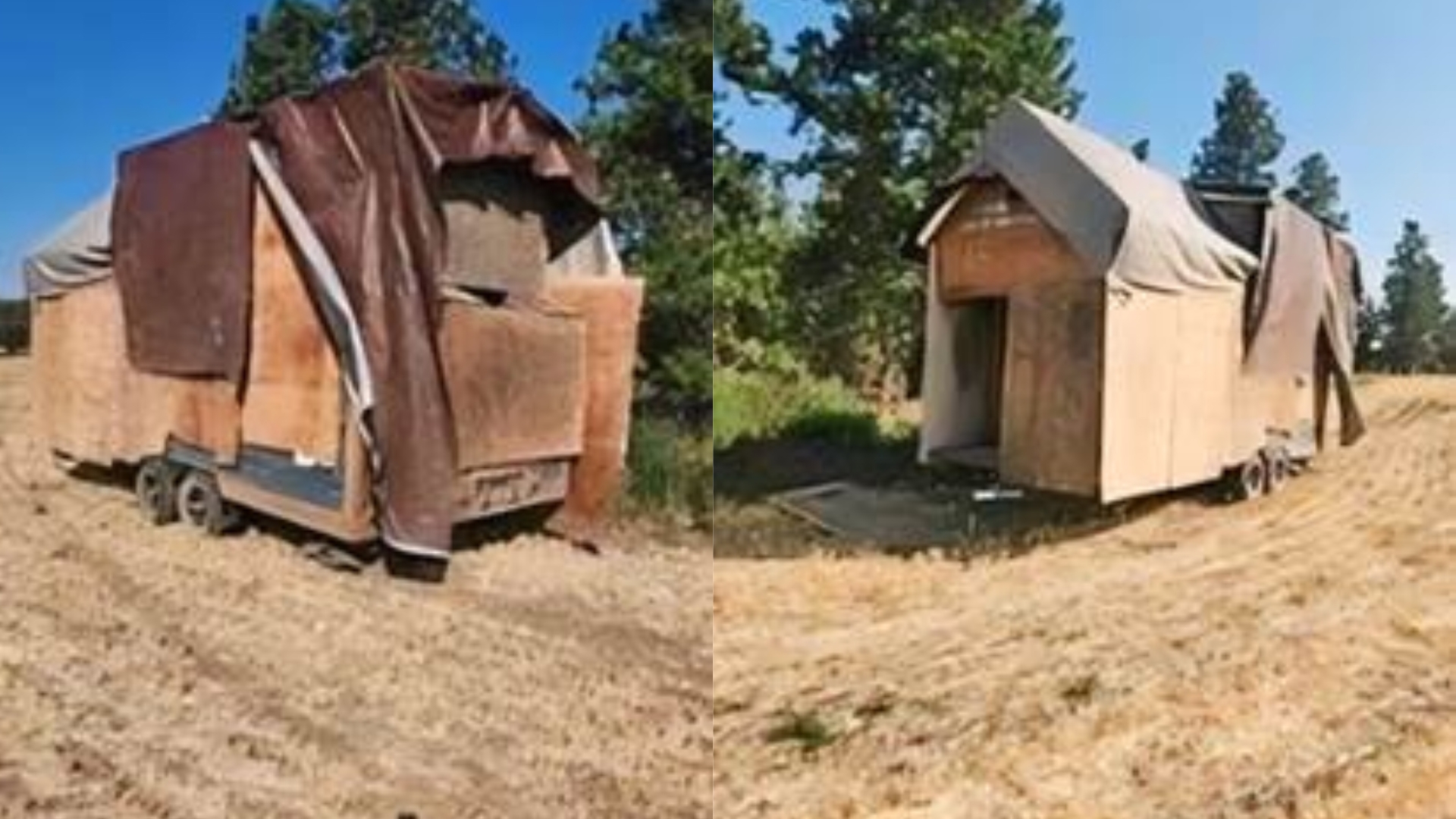 Spokane police found the stolen tiny home near Spangle on Thursday morning.