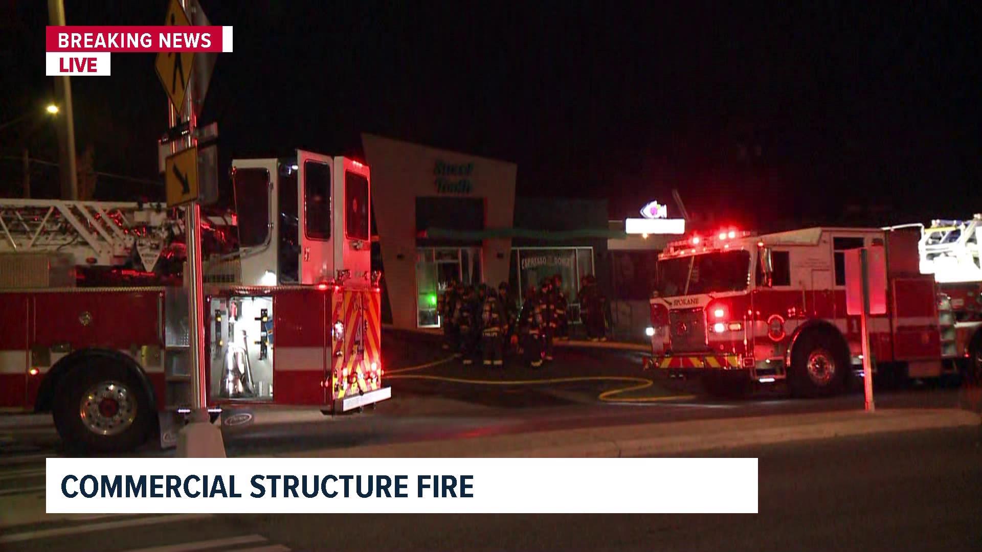 Spokane Fire crews battle kitchen fire at a donut shop | krem.com