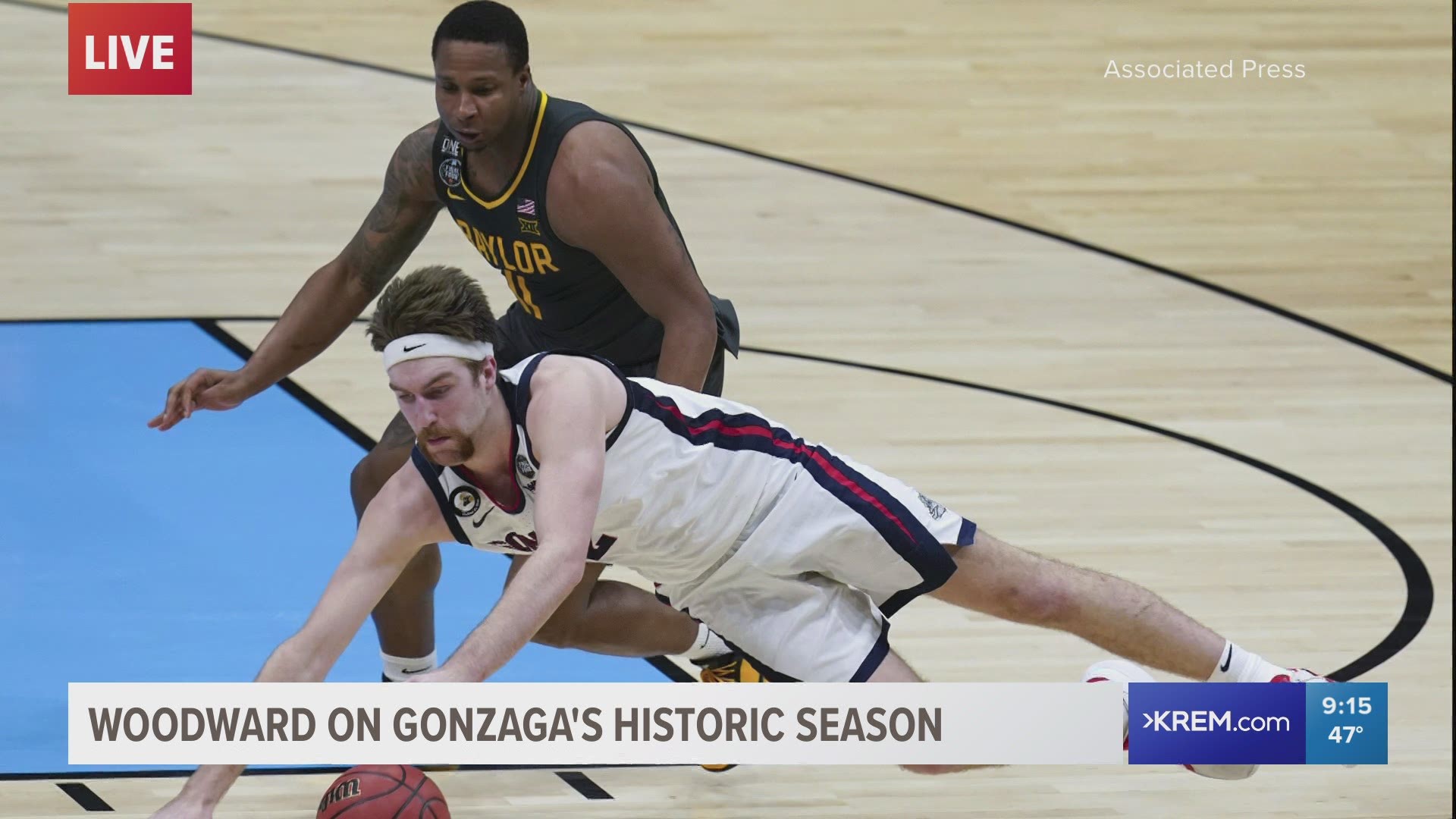 Mayor Nadine Woodward congratulated the Zags on a historic season that saw them come a game short of a perfect season, losing to Baylor in the national title game.