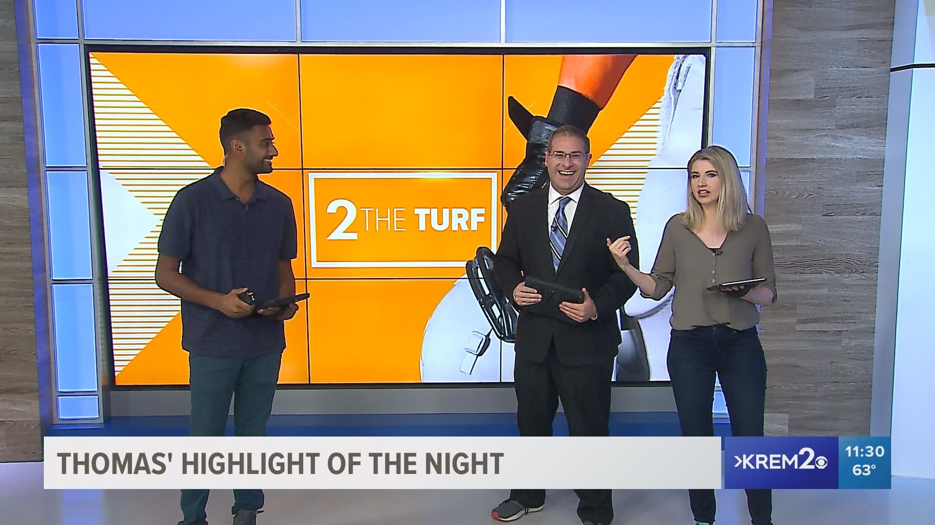 Meteorologist Thomas Patrick joins the 2 the Turf crew for his highlight of the night.